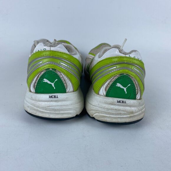 Puma Levaio IdCell Running Shoes Women Size 6.5 White Green Mesh Low Top Lace Up - Picture 4 of 10